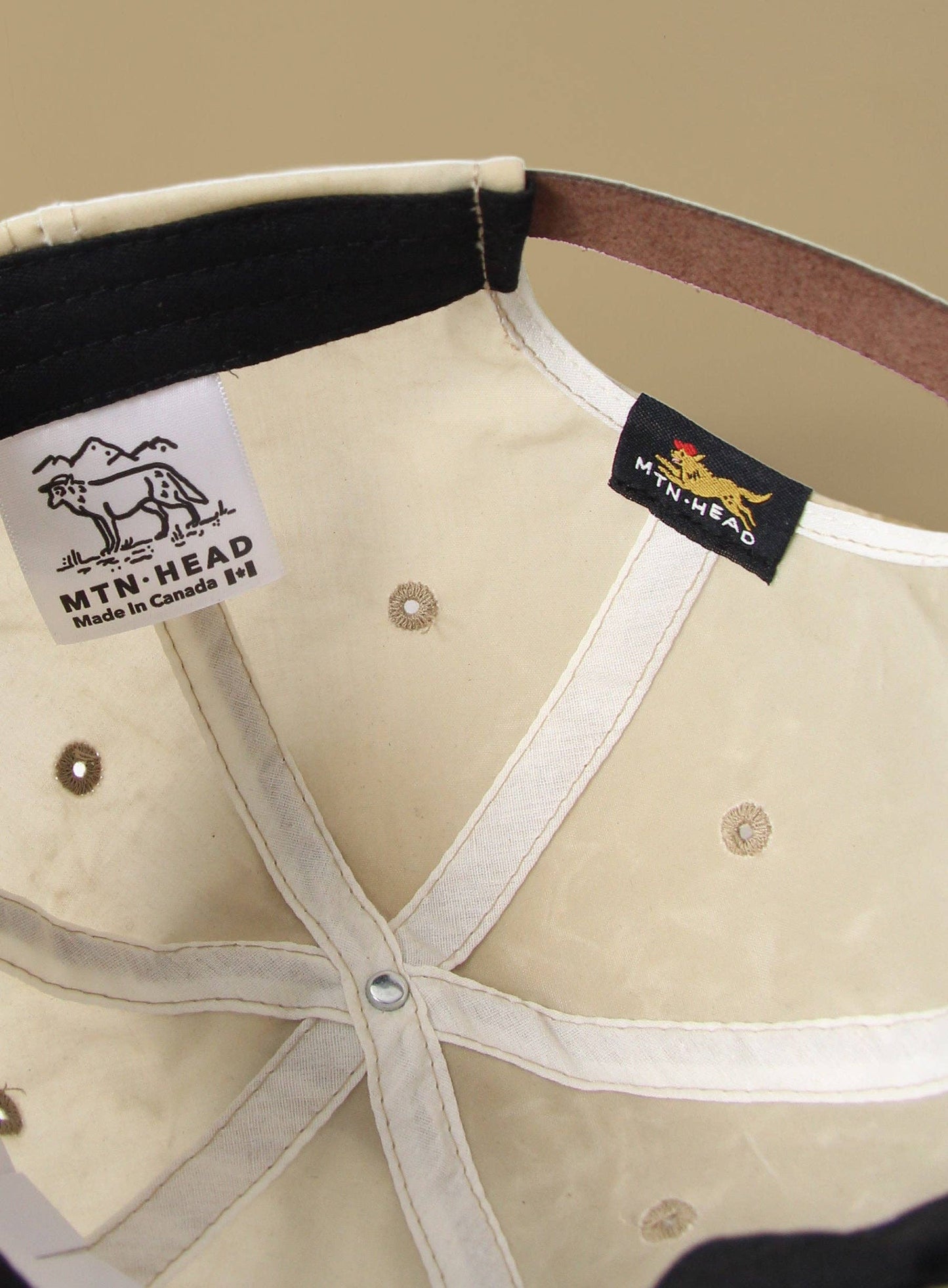 6 Panel - Blank - Tan/Forest Waxed Cotton Canvas