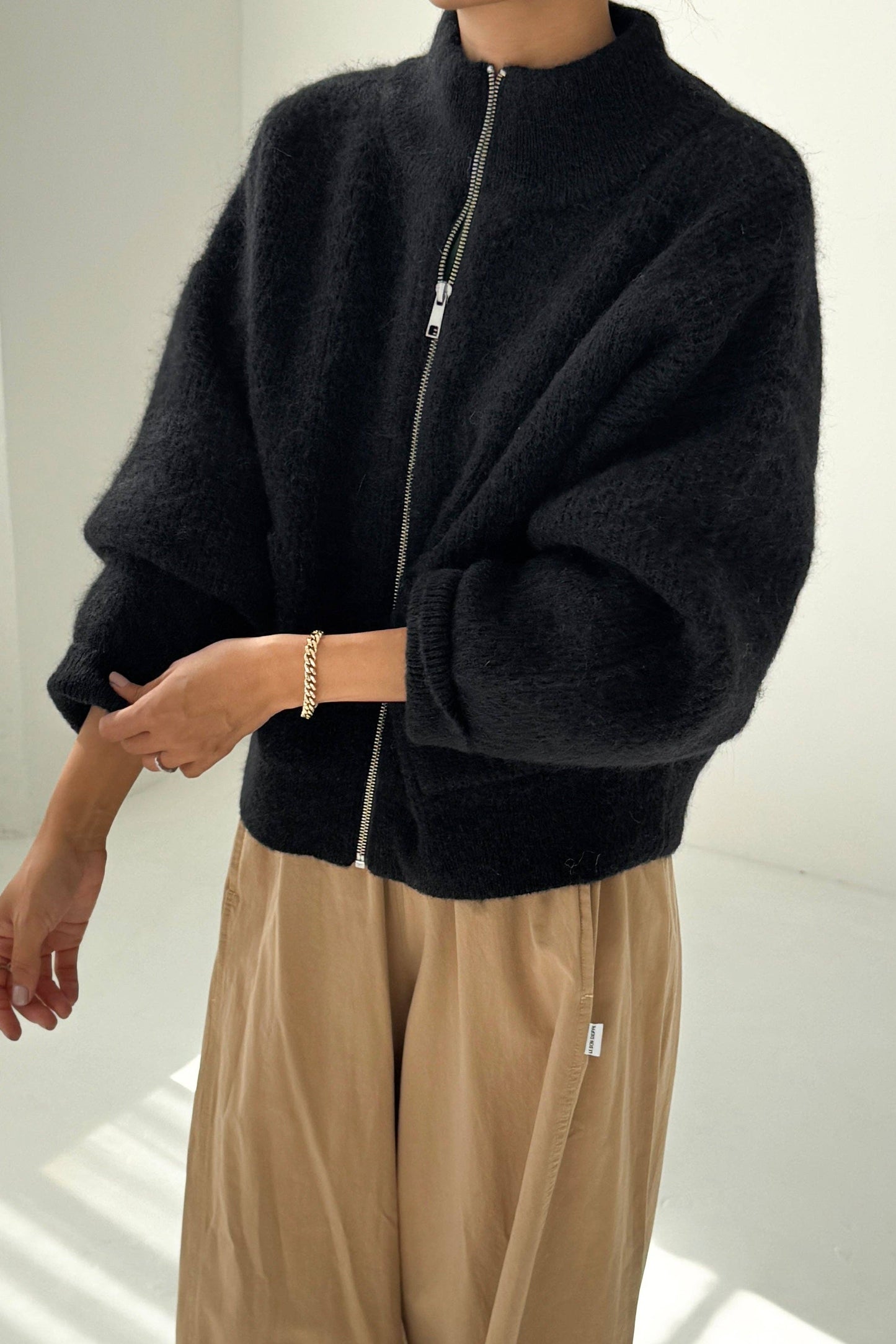Alpaca Zip Front Jacket