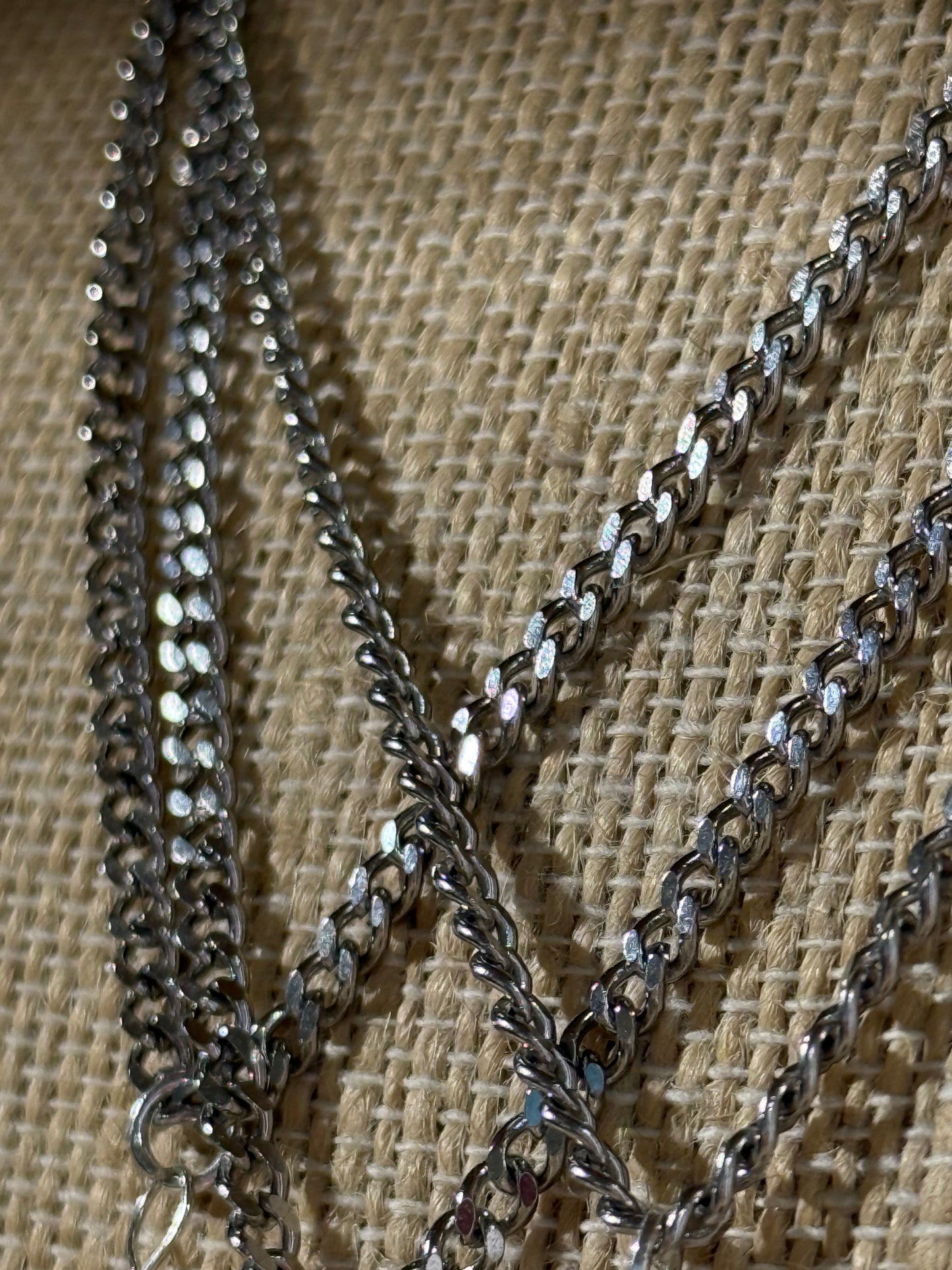 Titanium Pearl Droplet Cuban Chain Necklace