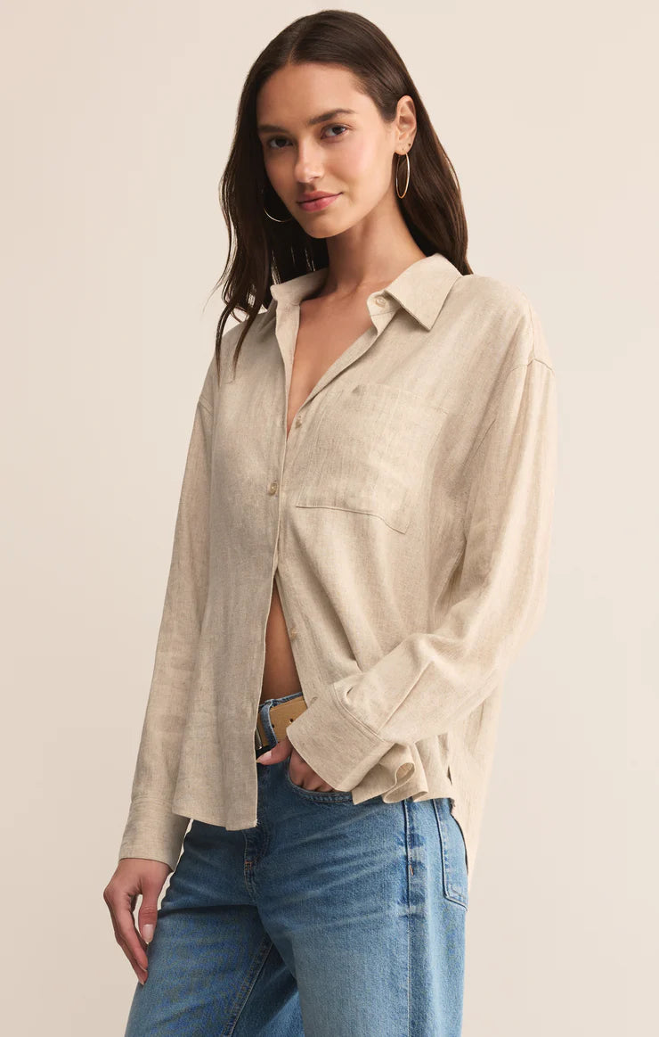 Alfie Linen Button Up