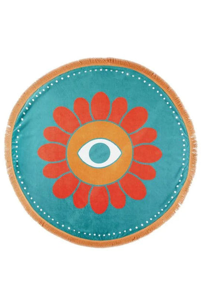 The Flower Power Round Towel - Wild and Heart