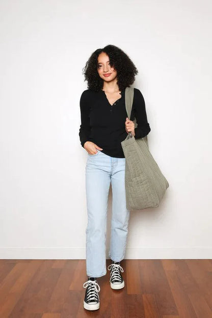 The Esme Oversized Quilted Tote Bag - Wild and Heart