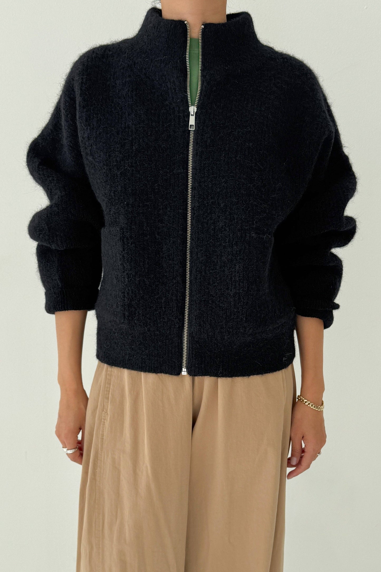 Alpaca Zip Front Jacket