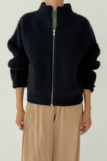 Alpaca Zip Front Jacket