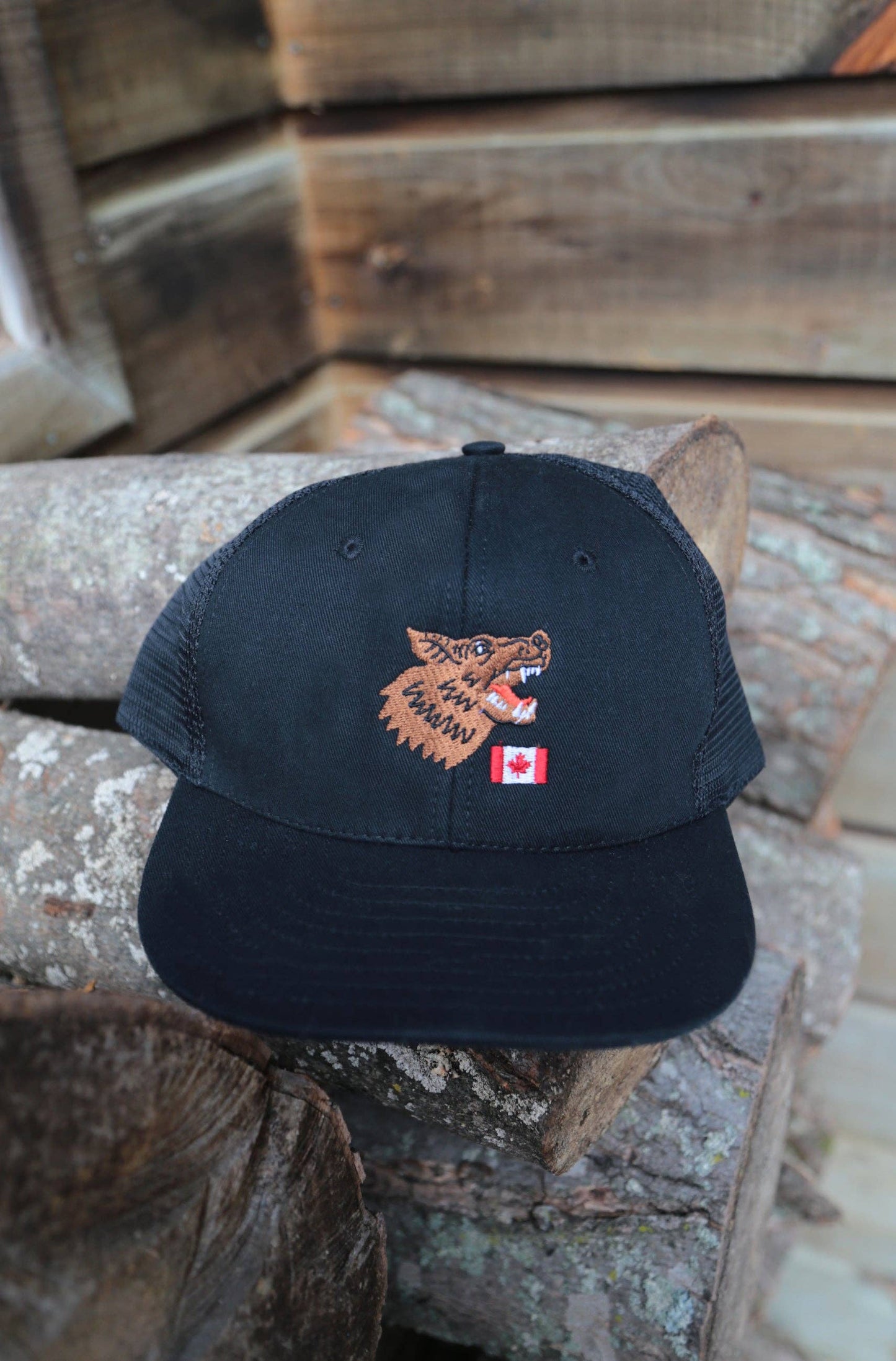 Trucker Hat - Black - Canadian Mutt Embroidery
