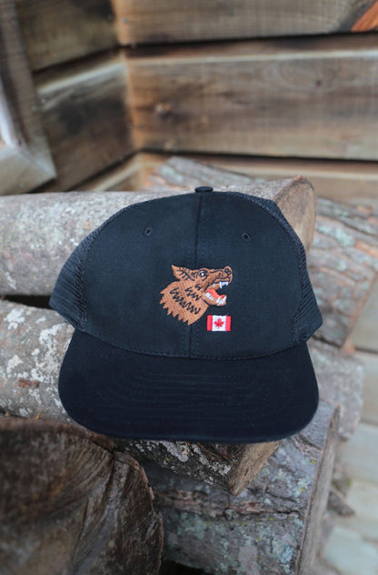 Trucker Hat - Black - Canadian Mutt Embroidery