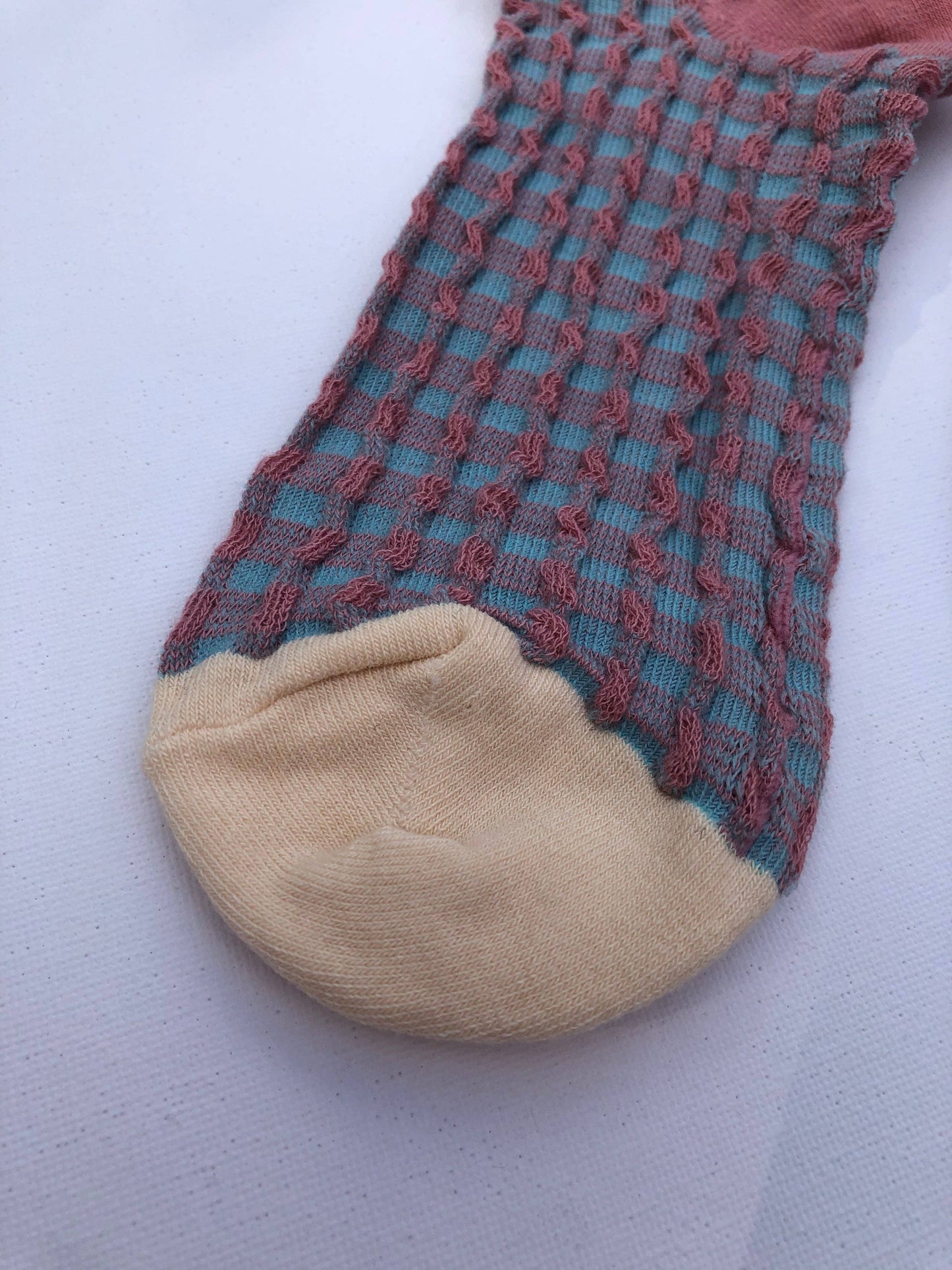 Gingham Waffle Sock