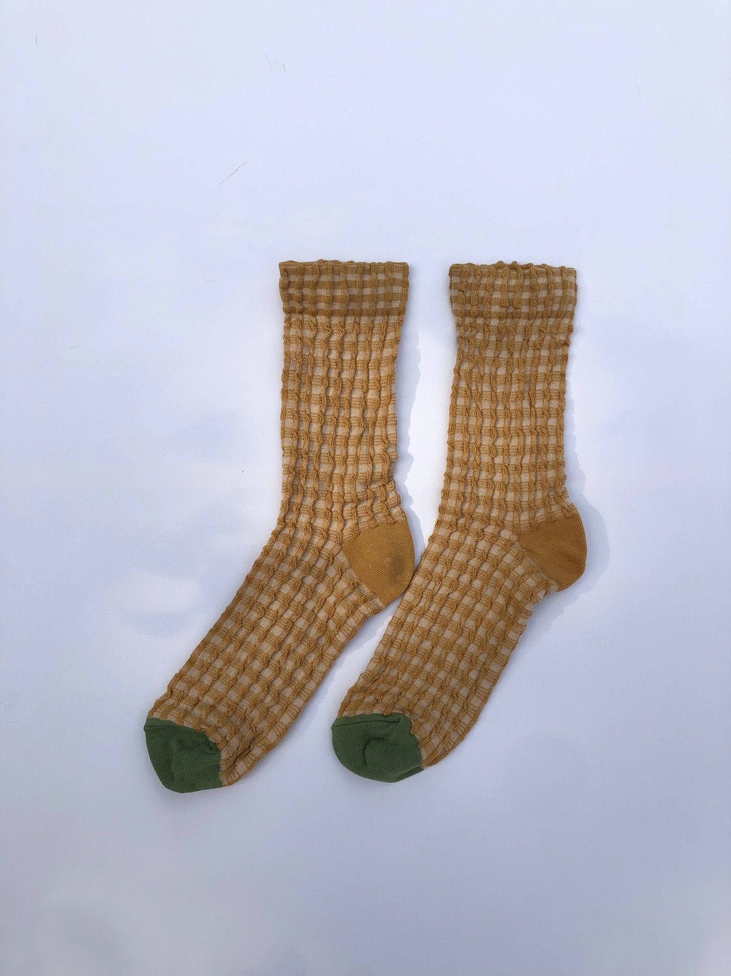Gingham Waffle Sock