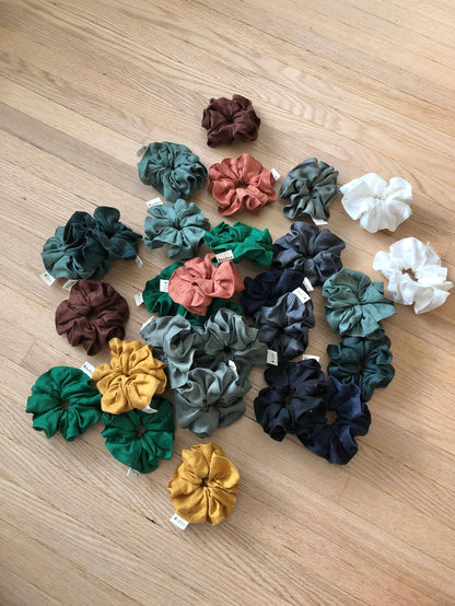 Pure Linen Scrunchies - neutrals