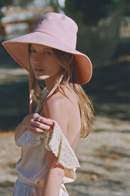 Holiday Canvas Bucket Hat - Blush