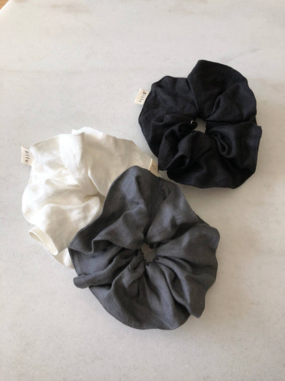 Pure Linen Scrunchies - neutrals