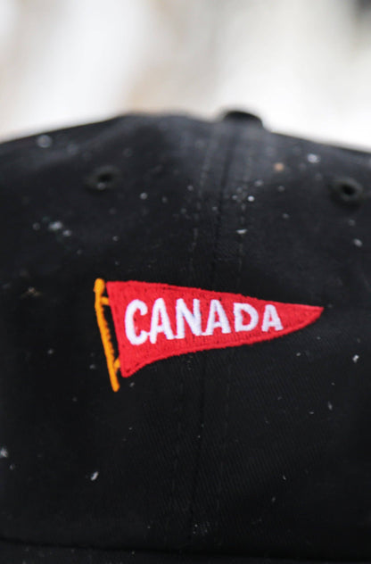 6 Panel - Black -  Pennant Embroidery - Stanfields Collab