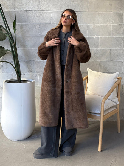 Faux Fur Long Coat