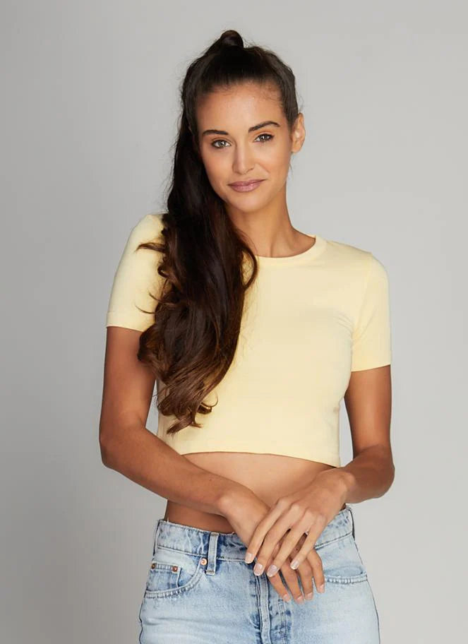 Bamboo Short Sleeve Crop Top