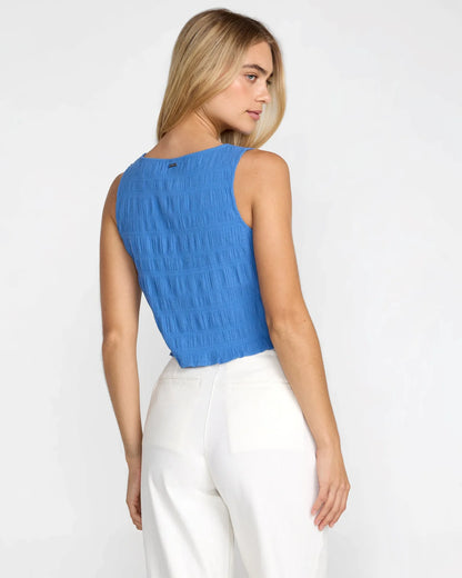 Scrunch Top ~ Blue Relic