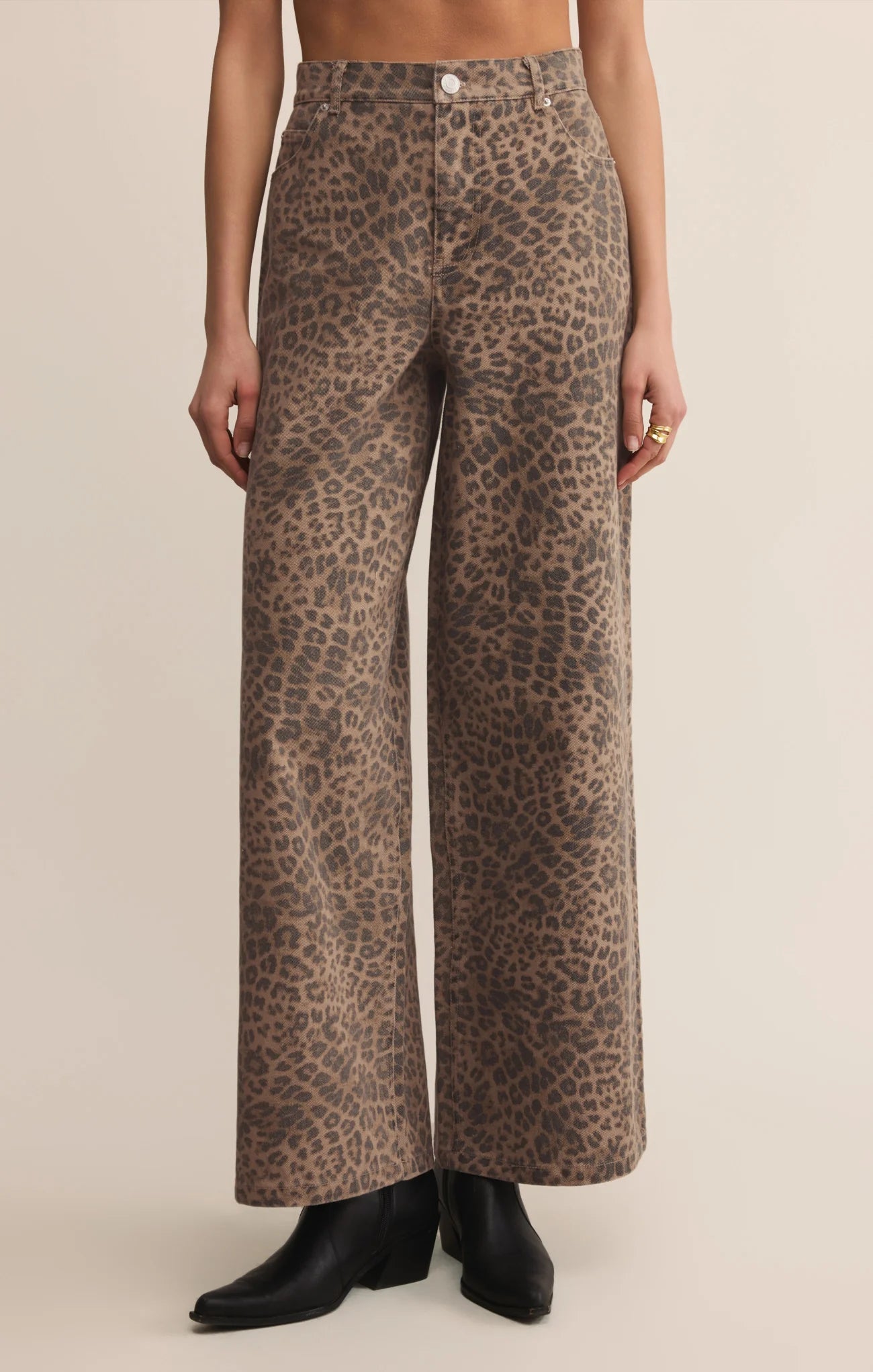 Marli Denim Leopard Pants