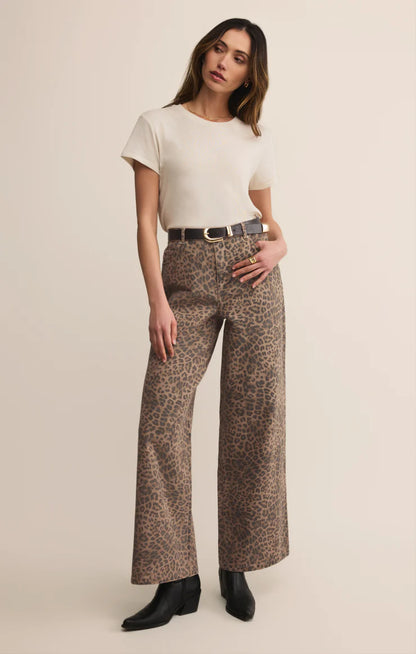 Marli Denim Leopard Pants