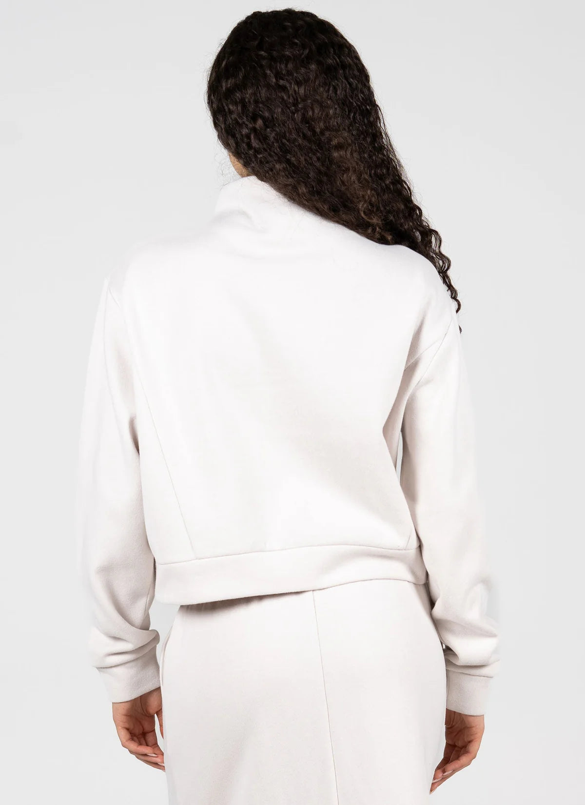 RECYCLED POLY/COTTON HIGH NECK CREW