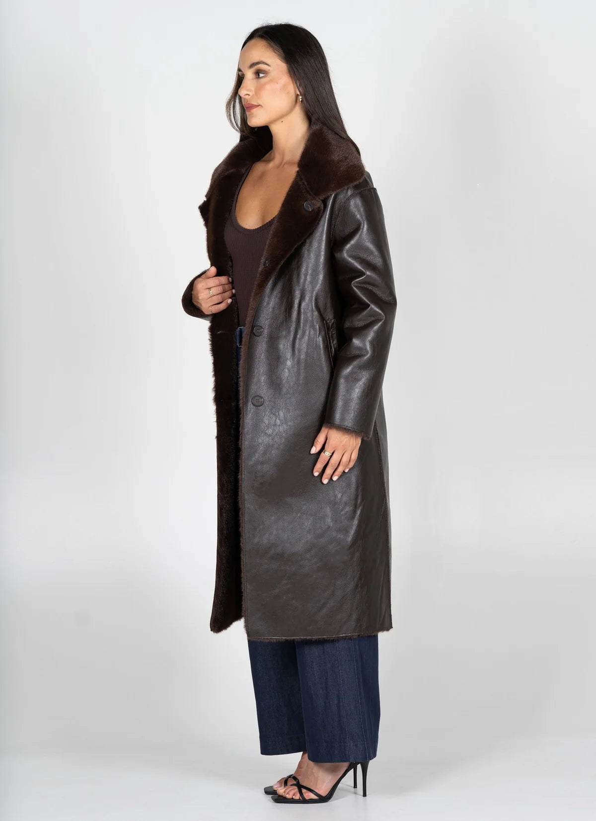 Reversable Long Fur Jacket