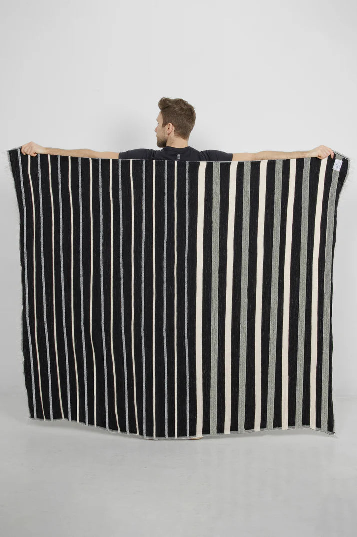 The Winslow Striped Linen Fleece Throw