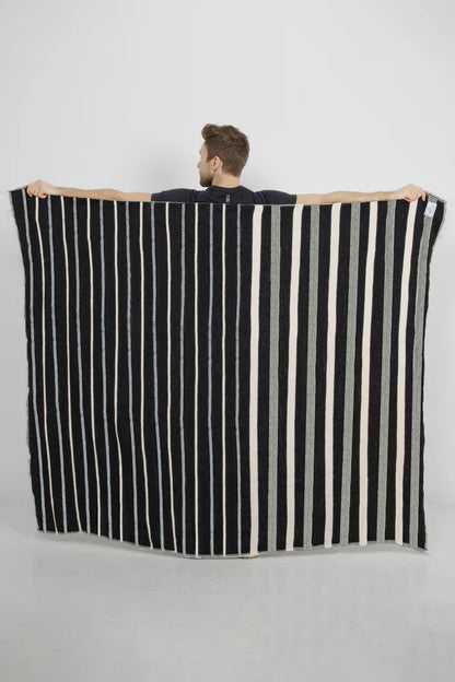 The Winslow Striped Linen Fleece Throw