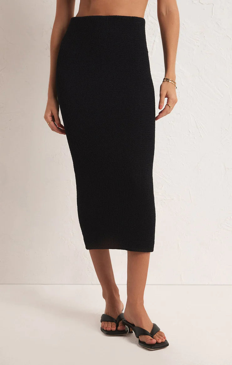 Aveen Crinkle Stretch Midi Skirt - Wild and Heart