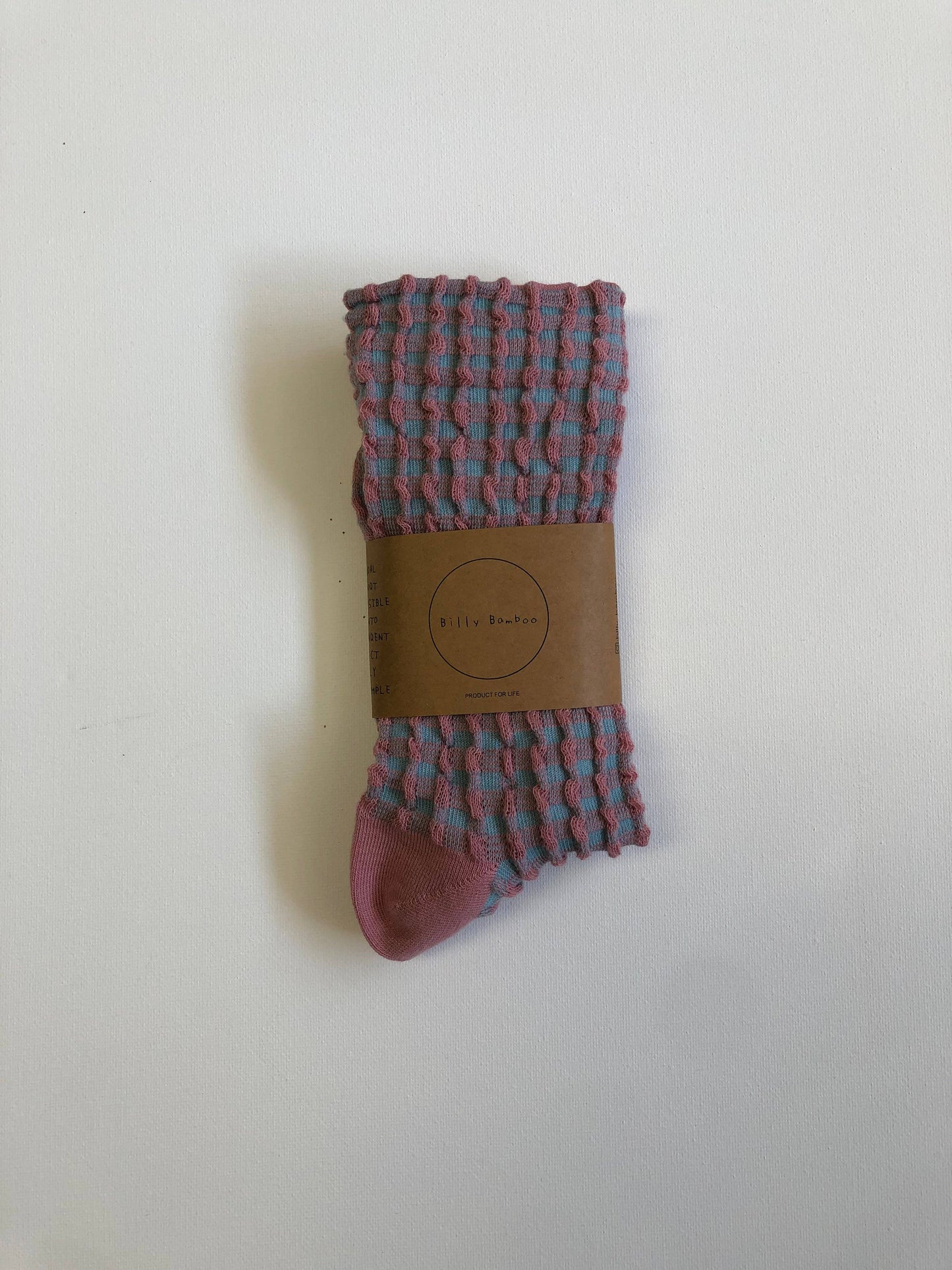 Gingham Waffle Sock