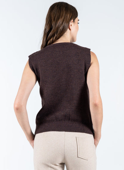 Button Down Cable Knit Vest - Wild and Heart