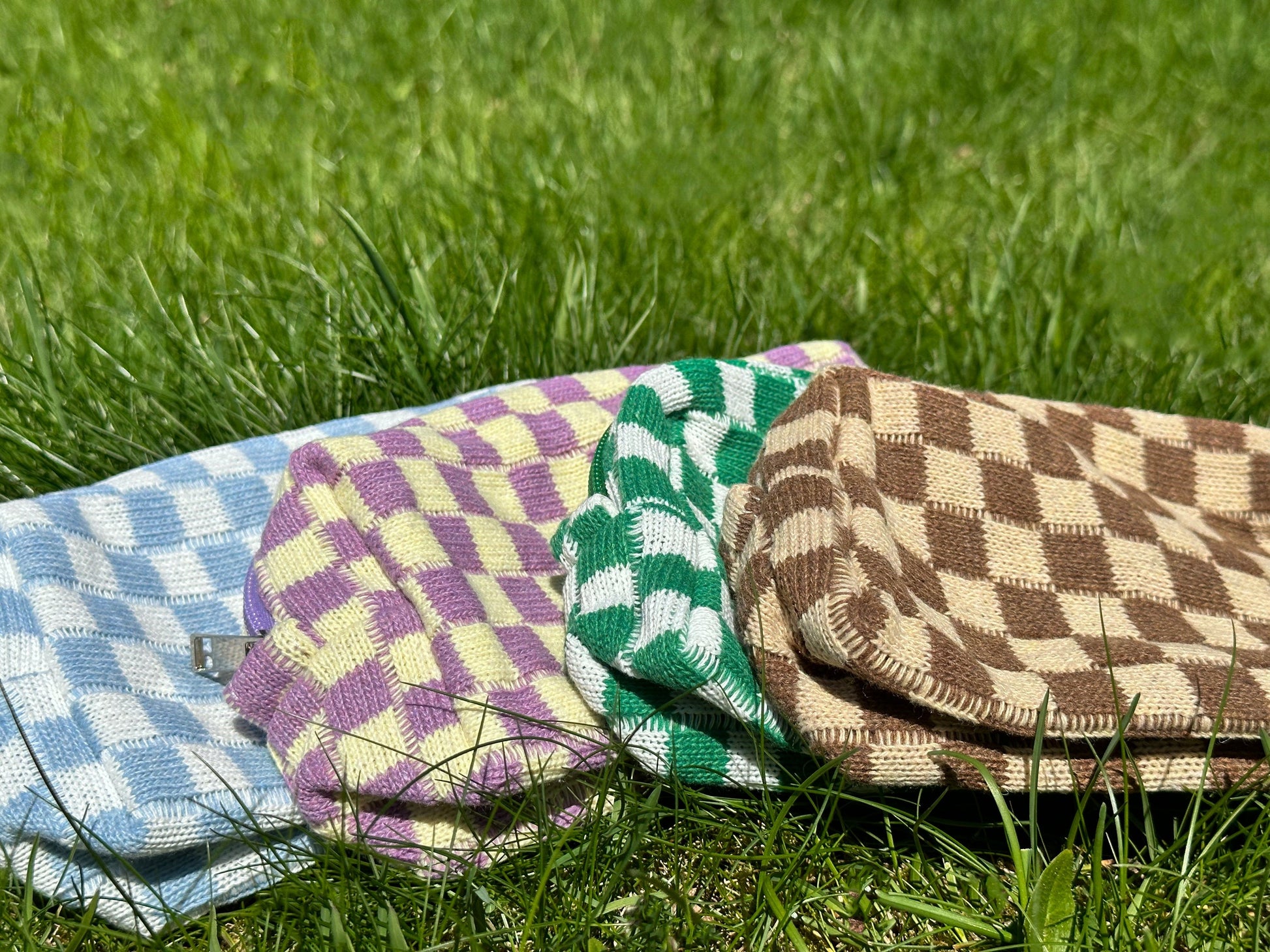 Check Cotton Pouches - Wild and Heart