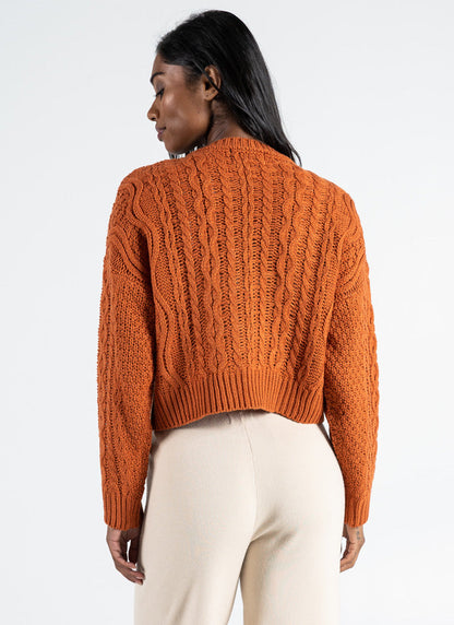 Crop Cable Knit Sweater - Wild and Heart