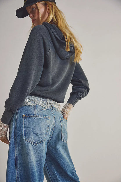 We The Free Good Luck Mid-Rise Barrel Jeans