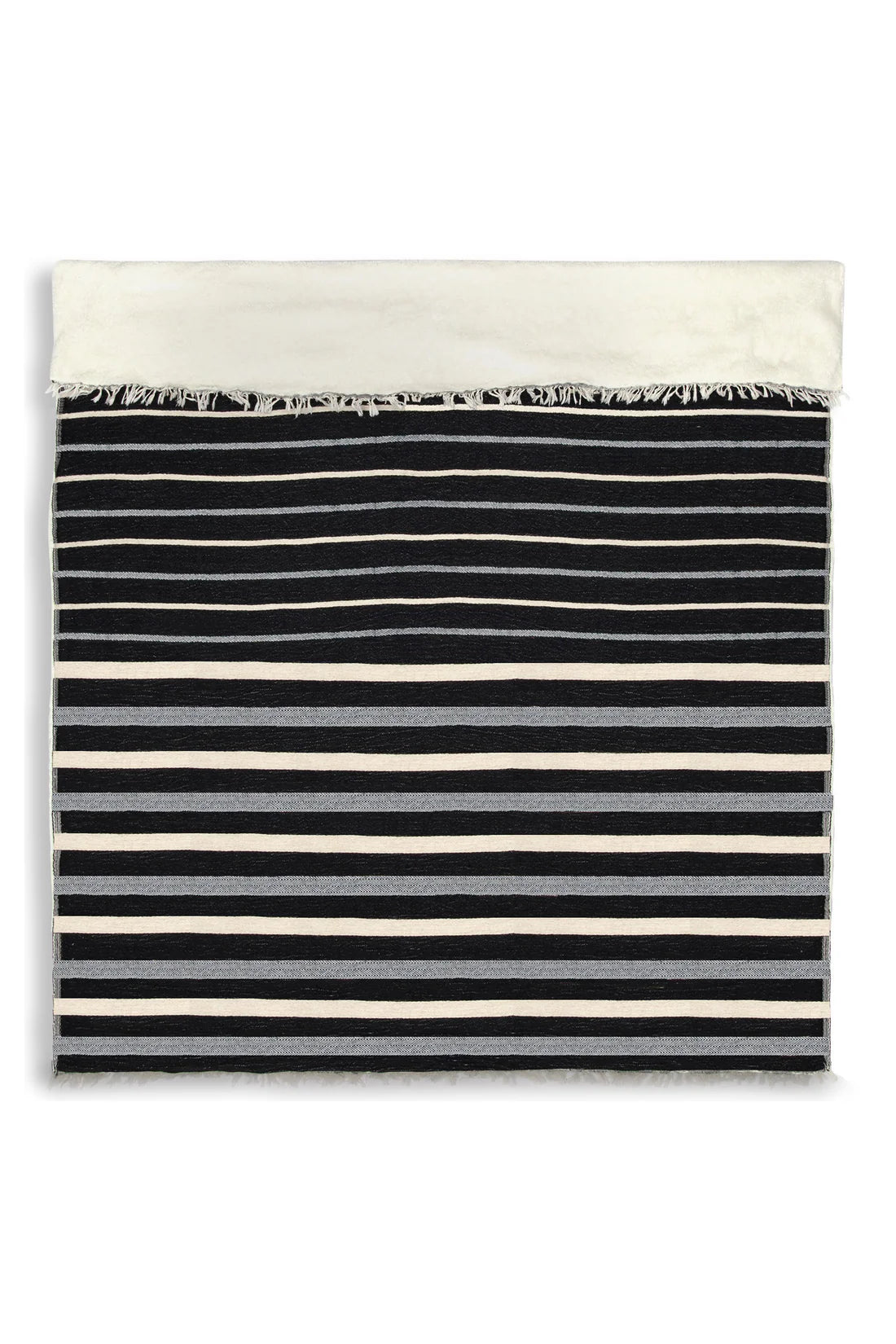 The Winslow Striped Linen Fleece Throw