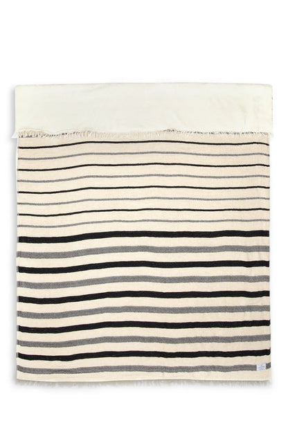 The Winslow Striped Linen Fleece Throw
