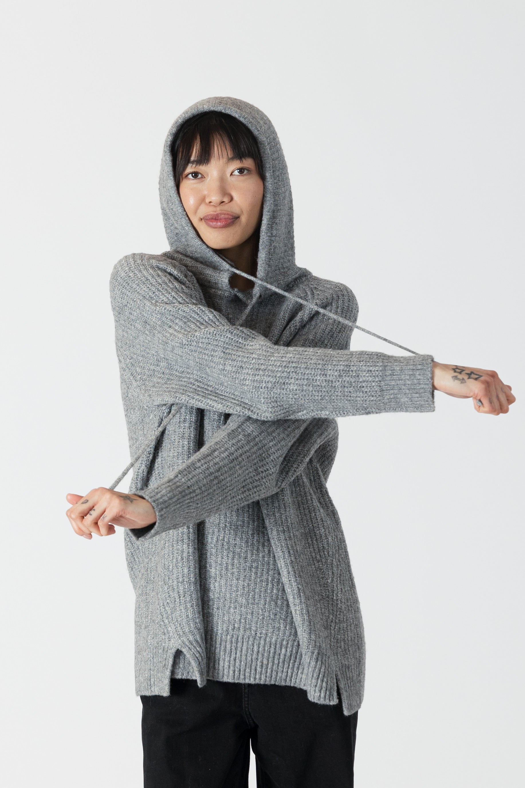 LETTIE - Eco Oversized Ribbed Hoodie - Wild and Heart