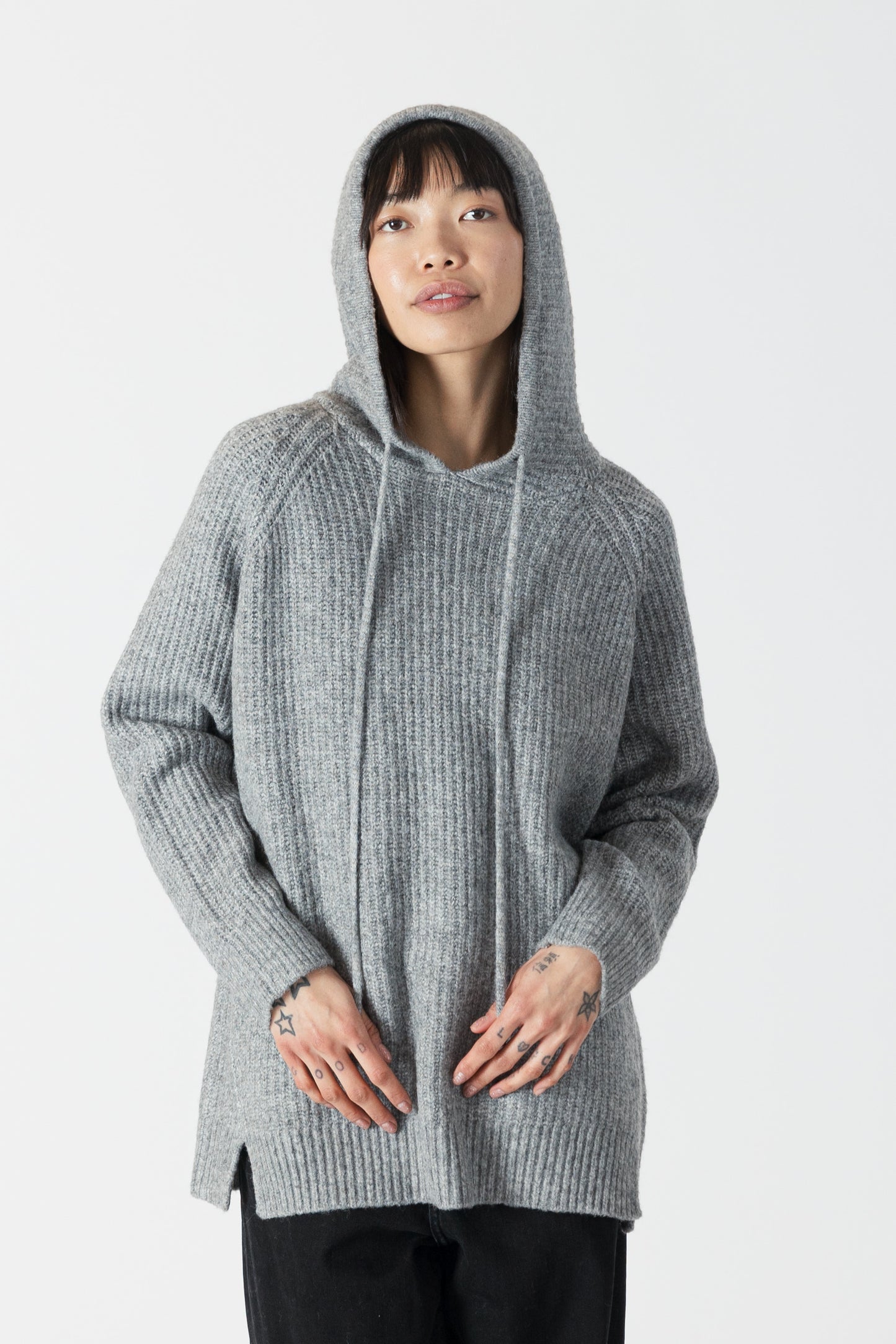 LETTIE - Eco Oversized Ribbed Hoodie - Wild and Heart