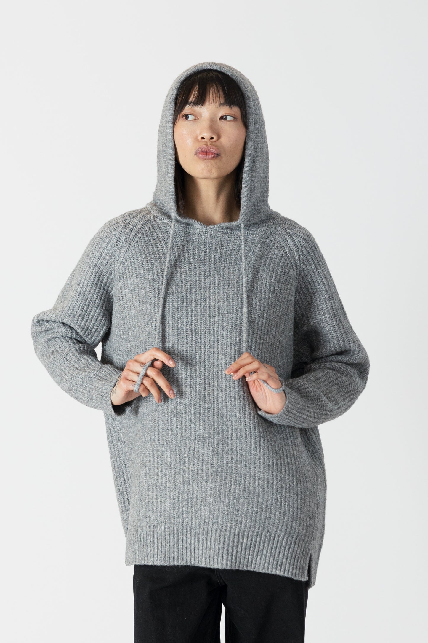 LETTIE - Eco Oversized Ribbed Hoodie - Wild and Heart