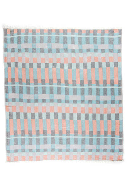 The Xander Plaid Muslin Throw - Wild and Heart