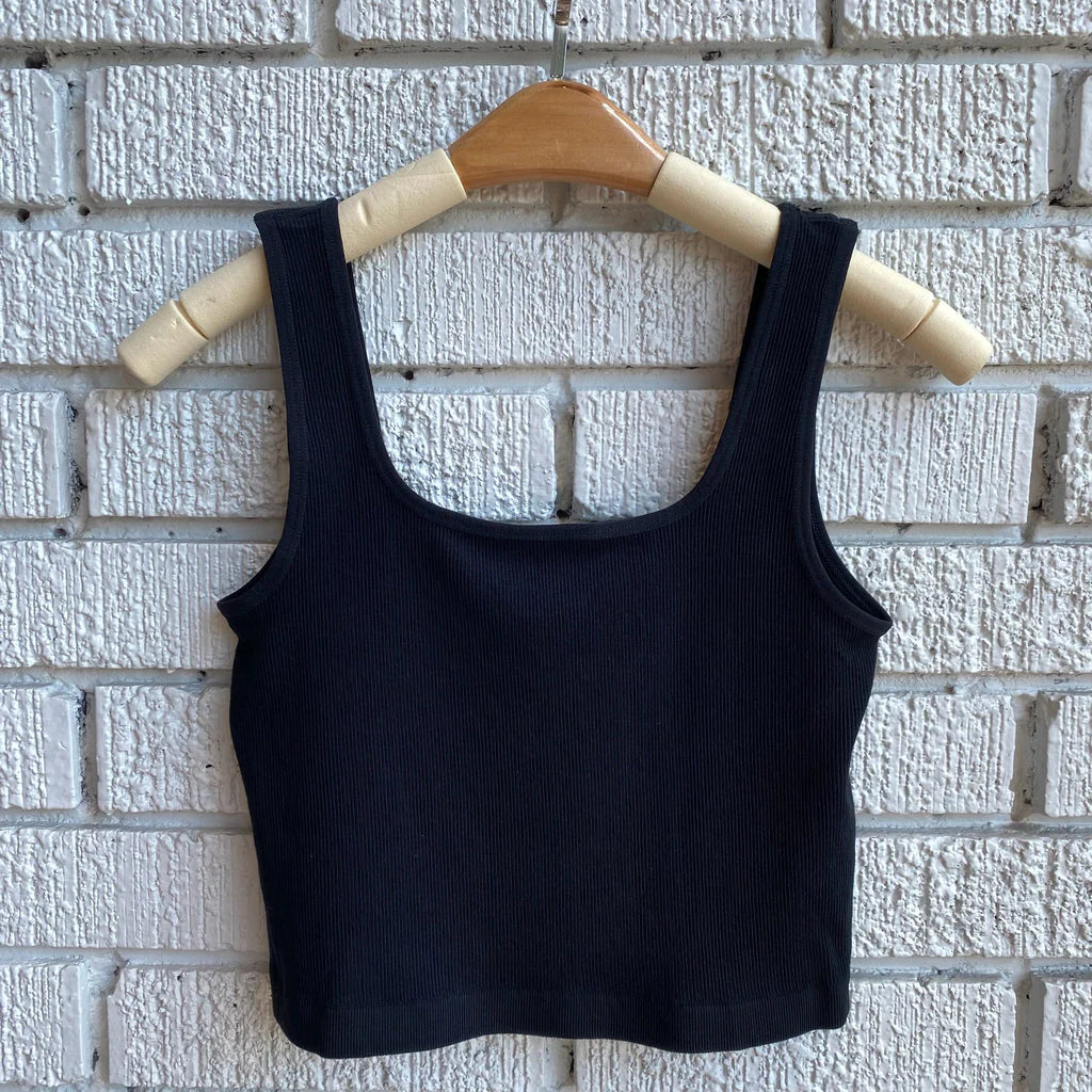 Bamboo Rib Square Neck Tank