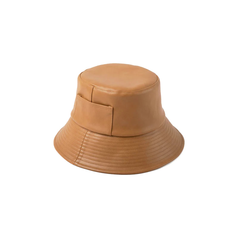 Wave Bucket Hat (Tan Leather) - Wild and Heart